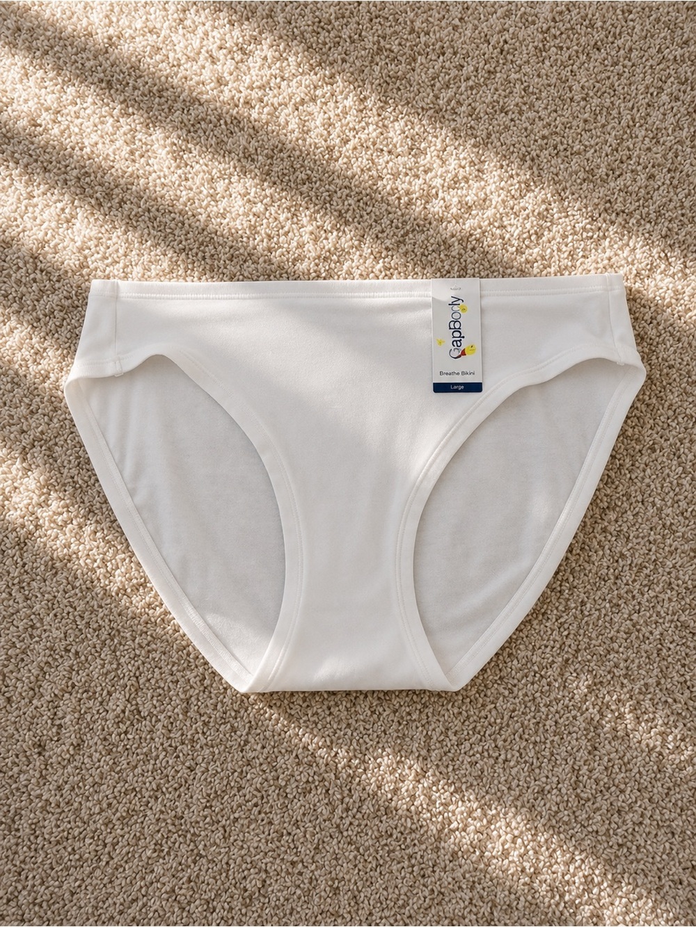 GapBody Women's Breathable Bikini Panty - White
